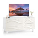 Modern Mid Century TV Stand with Drawers for 44 Inch TV-White