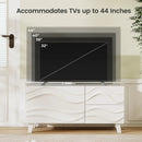Modern Mid Century TV Stand with Drawers for 44 Inch TV-White by LJGDeals