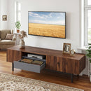 Modern Mid Century TV Cabinetfor TVs up to 82" with Drawer-Walnut by LJGDeals