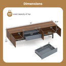 Modern Mid Century TV Cabinetfor TVs up to 82" with Drawer-Walnut by LJGDeals