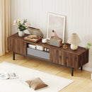 Modern Mid Century TV Cabinetfor TVs up to 82" with Drawer-Walnut by LJGDeals
