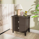 Modern Nightstand with 2 Drawers for Small Spaces by LJGDeals
