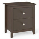 Modern Nightstand with 2 Drawers for Small Spaces by LJGDeals