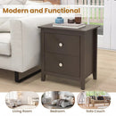 Modern Nightstand with 2 Drawers for Small Spaces by LJGDeals