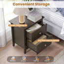 Modern Nightstand with 2 Drawers for Small Spaces by LJGDeals