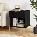 Nightstand with Charging Station and Storage Drawer by LJGDeals
