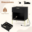 Nightstand with Charging Station and Storage Drawer by DirectDeals