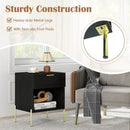 Nightstand with Charging Station and Storage Drawer by LJGDeals