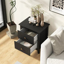 Modern Nightstand with 2 Drawers for Small Spaces by LJGDeals