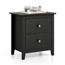 Modern Nightstand with 2 Drawers for Small Spaces