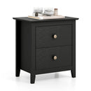 Modern Nightstand with 2 Drawers for Small Spaces by LJGDeals
