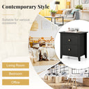 Modern Nightstand with 2 Drawers for Small Spaces