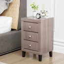 Modern Nightstand with 3 Drawers for Bedroom Living Room by LJGDeals