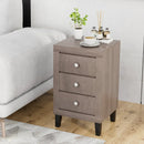 Modern Nightstand with 3 Drawers for Bedroom Living Room by LJGDeals