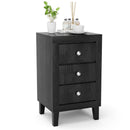Modern Nightstand with 3 Drawers for Bedroom Living Room by LJGDeals