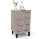 Modern Nightstand with 3 Drawers for Bedroom Living Room by LJGDeals
