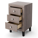 Modern Nightstand with 3 Drawers for Bedroom Living Room by LJGDeals