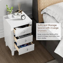 Modern Nightstand with 3 Drawers for Bedroom Living Room by LJGDeals