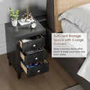 Modern Nightstand with 3 Drawers for Bedroom Living Room by LJGDeals