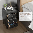 Modern Nightstand with 3 Drawers for Bedroom Living Room by DirectDeals