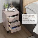 Modern Nightstand with 3 Drawers for Bedroom Living Room by LJGDeals