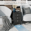 Modern Nightstand with 3 Drawers for Bedroom Living Room by DirectDeals