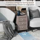 Modern Nightstand with 3 Drawers for Bedroom Living Room by DirectDeals