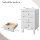 Modern Nightstand with 3 Drawers for Bedroom Living Room by LJGDeals