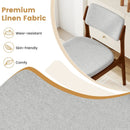 Modern Padded Dining Chairs with Rubber Wood Legs Set of 2-Brown by LJGDeals