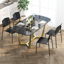 Modern Plastic Dining Chair Set of 2 with Metal Legs and Curved Back by LJGDeals