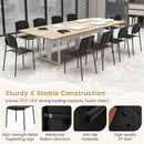 Modern Plastic Dining Chair Set of 2 with Metal Legs and Curved Back by LJGDeals