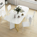 Modern Plastic Dining Chair Set of 2 with Metal Legs and Curved Back by LJGDeals