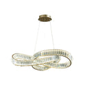 Modern Round Gold Crystal Hanging Chandelier
