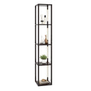 64 Inches Floor Lamp with 3-Level Dimmable LED Bulbs and Rotatable LED Poles-Walnut by DirectDeals