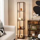 64 Inches Floor Lamp with 3-Level Dimmable LED Bulbs and Rotatable LED Poles-Walnut by LJGDeals