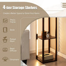 64 Inches Floor Lamp with 3-Level Dimmable LED Bulbs and Rotatable LED Poles-Walnut by LJGDeals