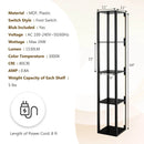 64 Inches Floor Lamp with 3-Level Dimmable LED Bulbs and Rotatable LED Poles-Black by LJGDeals