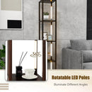 64 Inches Floor Lamp with 3-Level Dimmable LED Bulbs and Rotatable LED Poles-Walnut by LJGDeals