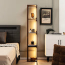 64 Inches Floor Lamp with 3-Level Dimmable LED Bulbs and Rotatable LED Poles-Walnut by LJGDeals