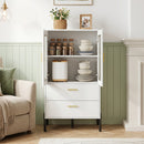 Modern Sideboard Buffet Cabinet with Fluted Doors