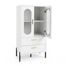 Modern Sideboard Buffet Cabinet with Fluted Doors by LJGDeals