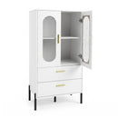 Modern Sideboard Buffet Cabinet with Fluted Doors