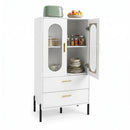 Modern Sideboard Buffet Cabinet with Fluted Doors by LJGDeals