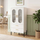 Modern Sideboard Buffet Cabinet with Fluted Doors by LJGDeals