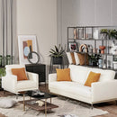 Modern Sofa Couch with Solid Metal Legs and Removable Backrest Cushion-Gray by DirectDeals