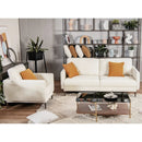 Modern Sofa Couch with Solid Metal Legs and Removable Backrest Cushion-Gray by LJGDeals