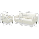 Modern Sofa Couch with Solid Metal Legs and Removable Backrest Cushion-Gray by DirectDeals
