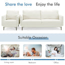 Modern Sofa Couch with Solid Metal Legs and Removable Backrest Cushion-Gray by DirectDeals