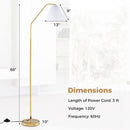 Modern Standing Lamp with Adjustable Lamp Head and Pleated Lampshade by LJGDeals