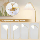 Modern Standing Lamp with Adjustable Lamp Head and Pleated Lampshade by LJGDeals